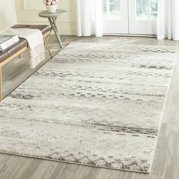 Safavieh RET2136-1180 Retro Cream, Grey Area Rug - 8& x 8& Round