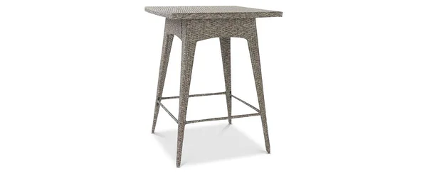 Dolben Outdoor Wicker Bar Table - Quick Ship - Black