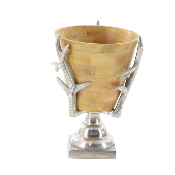 68882 Unique Aluminum Wood Antler Bowl