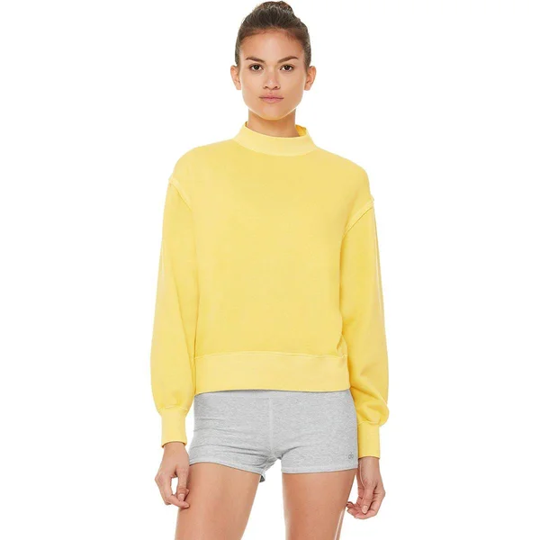 Alo Yoga Washed Freestyle Sweatshirt - Women's Sulphur Wash, S