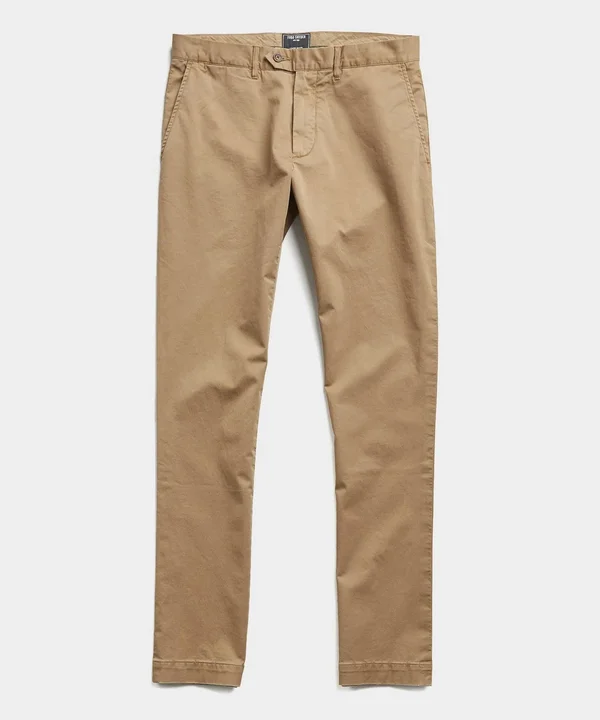 Todd Snyder Straight Fit Tab Front Stretch Chino - Natural