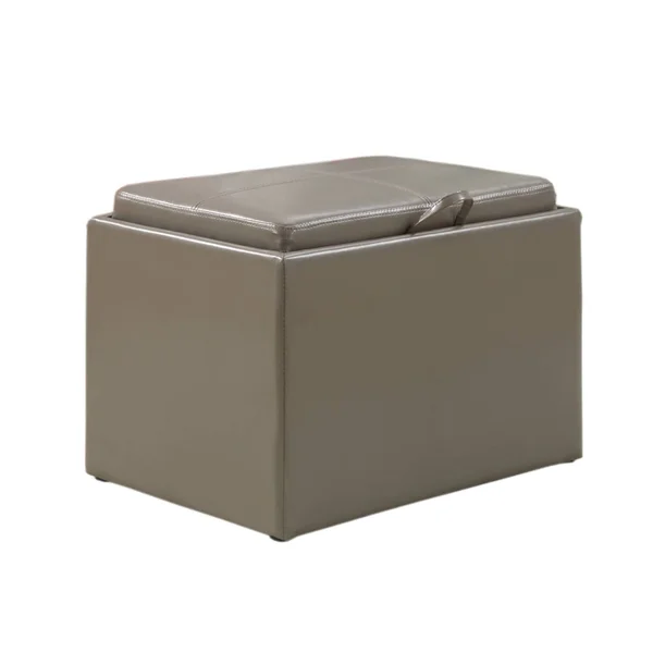 Convenience Concepts Designs4Comfort Accent Storage Ottoman - Gray