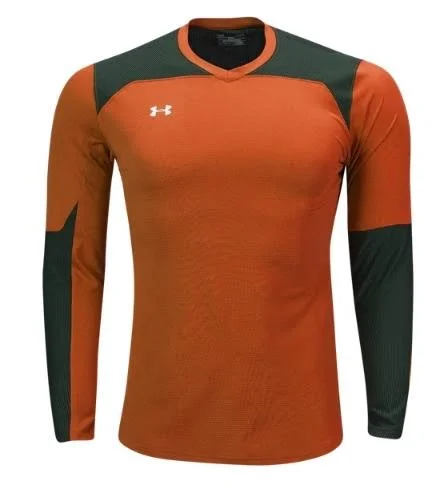 Under Armour Kids& Threadborne Wall Goalkeeper Jersey - Orange, YSM
