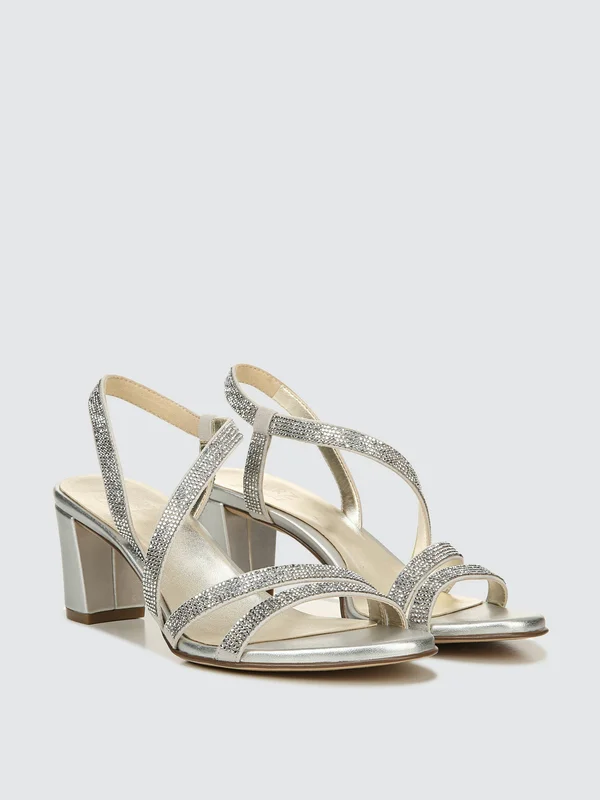 Naturalizer Vanessa Silver Microfiber, Women's, Size: 5