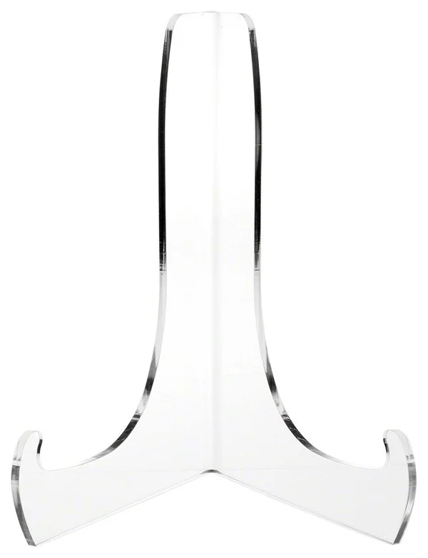 Plymor Clear Acrylic 60-Degree Angle Easel with Shallow Support Ledges - 9x22 H x 7x22 W x 5.75x22 D (3 Pack)