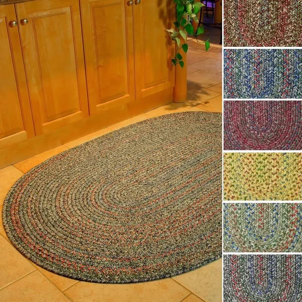 Rhody Rug Sophia Indoor/Outdoor Braided Rug - Sand 10& x 13& Oval