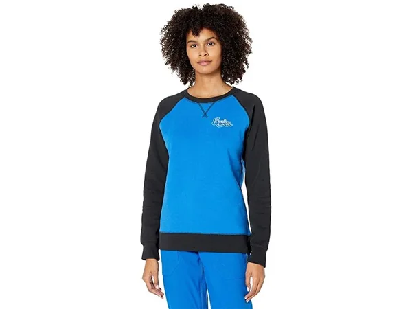 Burton Women's Keeler Crew Fleece, Lapis Blue, True Black, S