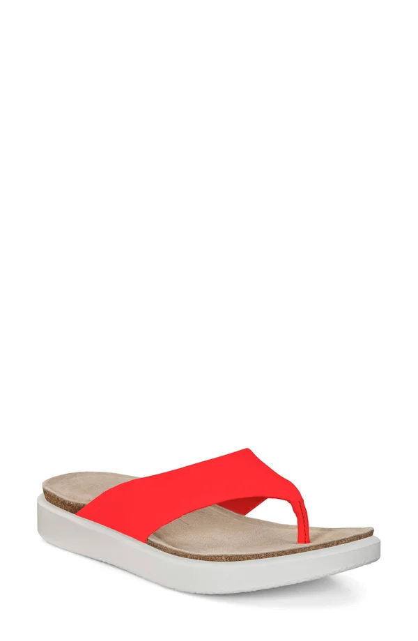 Ecco Women's Corksphere Thong Sandals - Coral