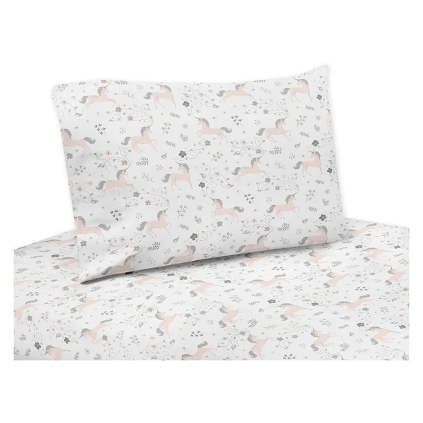 Sweet Jojo Designs Unicorn Collection Twin Sheet Set