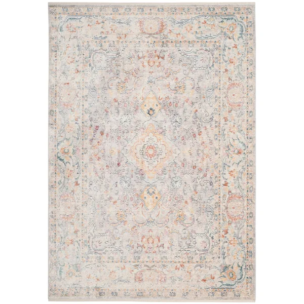 Safavieh 4& x 6& Illusion Illusion 700 Light Grey, Cream Rug