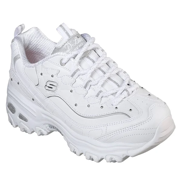 Skechers Women's D&Lites - Fresh Start White/Silver