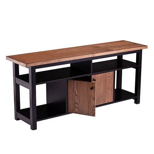 Lanell Console with Storage TV Stand for TVs Up to 64x22 Black/Brown - Aiden Lane