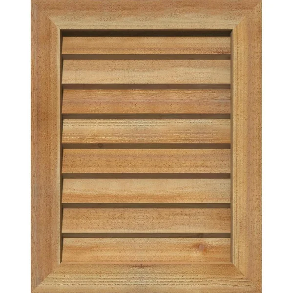 Ekena Millwork GVWVE18X2202RDUWR 18x22W x 22x22H Vertical Gable Vent (23x22W x 27x22H Frame Size): Unfinished - Non-Functional, R