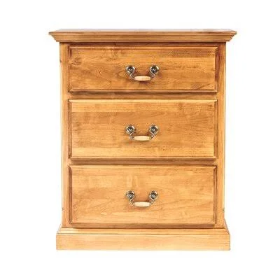 Mullins 3 - Drawer Nightstand Loon Peak Color: Honey Oak