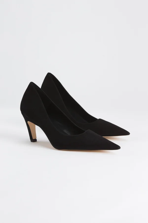 Women's Icon Pump 75 in Suede Black - Size 10, Good American