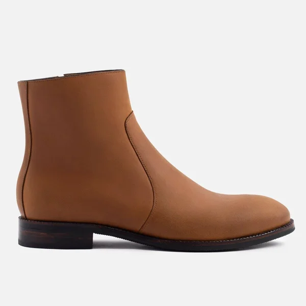 Beckett Simonon Easton Side-Zip Boots - Pull-Up - Walnut, Size 9.5, Men's Boot