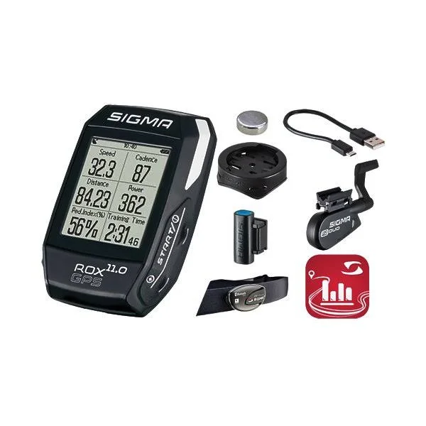 Sigma Rox GPS 11.0 Cycling Computer Set Black