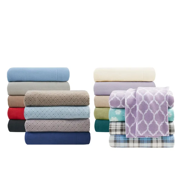 Porch & den Herron Microfleece Bed Sheet Set - Twin - Grey