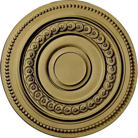 18x22OD x 1 1/4x22P Oldham Ceiling Medallion (Fits Canopies Up to 8 5/8x22), Hand-Painted Clear Yellow