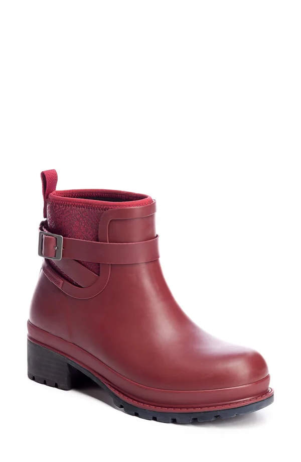 Muck Women's Liberty Ankle Rubber Boots Cordovan 8