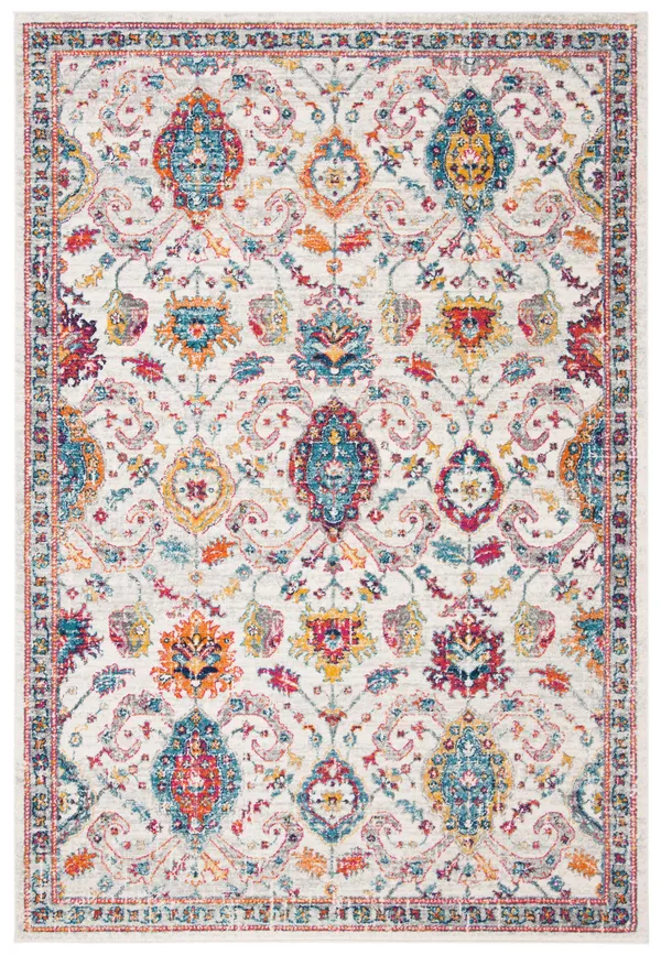 Safavieh Evoke EVK255B 6&7x22 x 6&7x22 Round Cream, Orange Area Rug