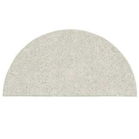Color World Collection Way Solid Color Area Rugs Off White - 48 inchx96 inch Half Round