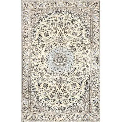 Amaan Oriental Gray/Beige Area Rug Charlton Home Rug Size: Round 6'