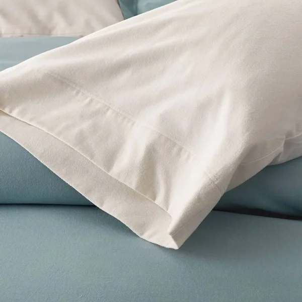 Legends Luxury Velvet Flannel Pillowcases - Mint Green - Size Standard, The Company Store