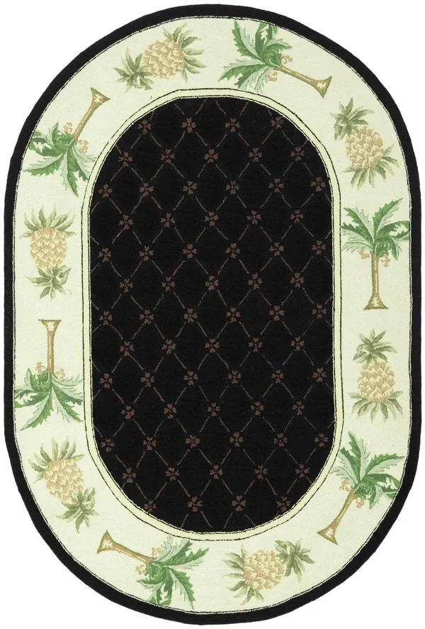 Safavieh Chelsea HK362C 8&9x22 x 11&9x22 Black - Ivory Area Rug