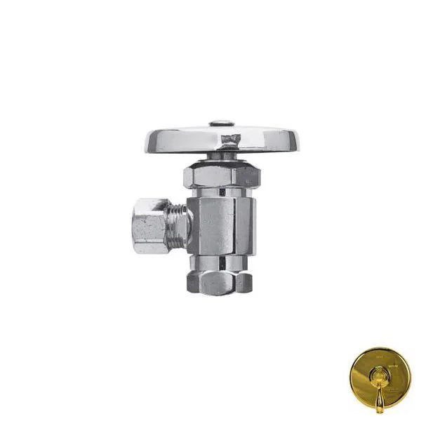 Brasstech 404/24 Angle Valve - 3/8x22 IPS Polished Gold (PVD)