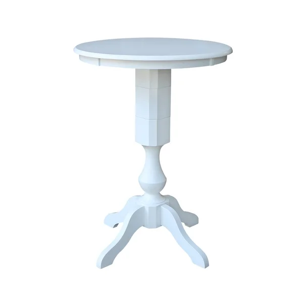 International Concepts 30x22 Round Top Pedestal Table - 40.9x22H, White
