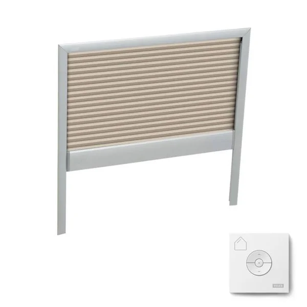 Velux FSCD C01 1155 Solar Double Pleated Blind, Beige