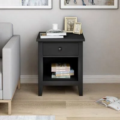 U_STYLE 1 Drawer Nightstand Solid Wood - Traditional Design Red Barrel Studio