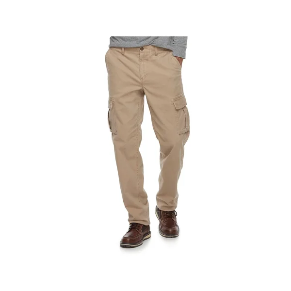 Men's Sonoma Goods for Life Straight-Fit Flexwear Stretch Cargo Pants, Size: 38X30, Dark Beige