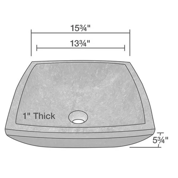 Polaris P758 Butterfly Blue Granite Vessel Sink