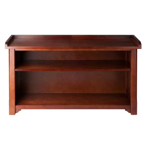 40x22 Brown Contemporary Rectangular Bench with Storage Shelf