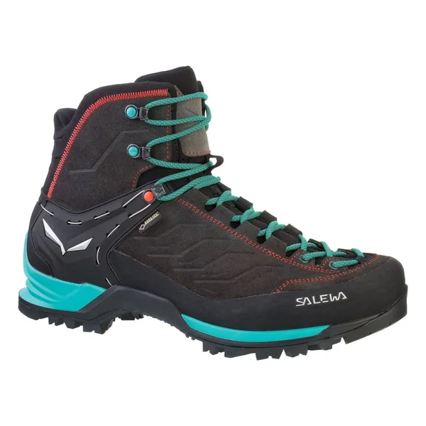Salewa Women's MTN Trainer Mid GTX Boot - 7.5 - Magnet, Viridian Green