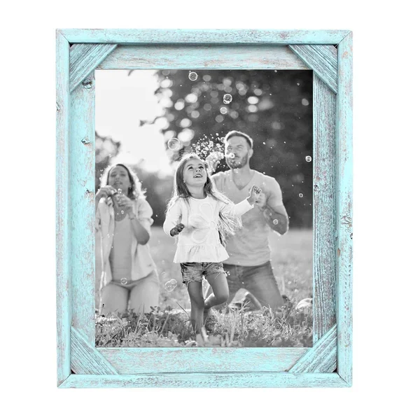 Rustic Farmhouse Signature Corner Block Picture Frame - Robins Egg Blue 16x20