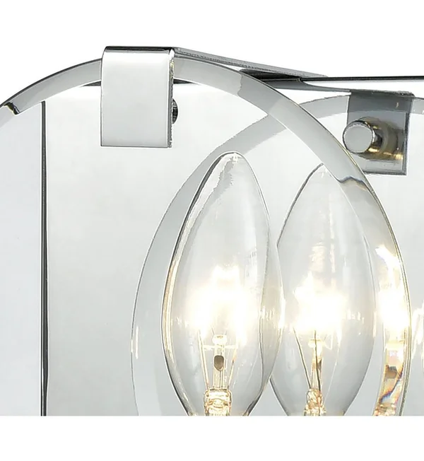 Elk Lighting 81342/4 Clasped Glass 4 Light Vanity in Polished Chrome