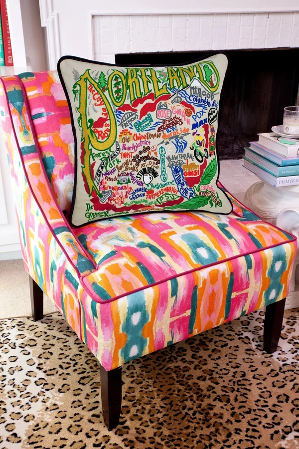 Portland Embroidered Pillow