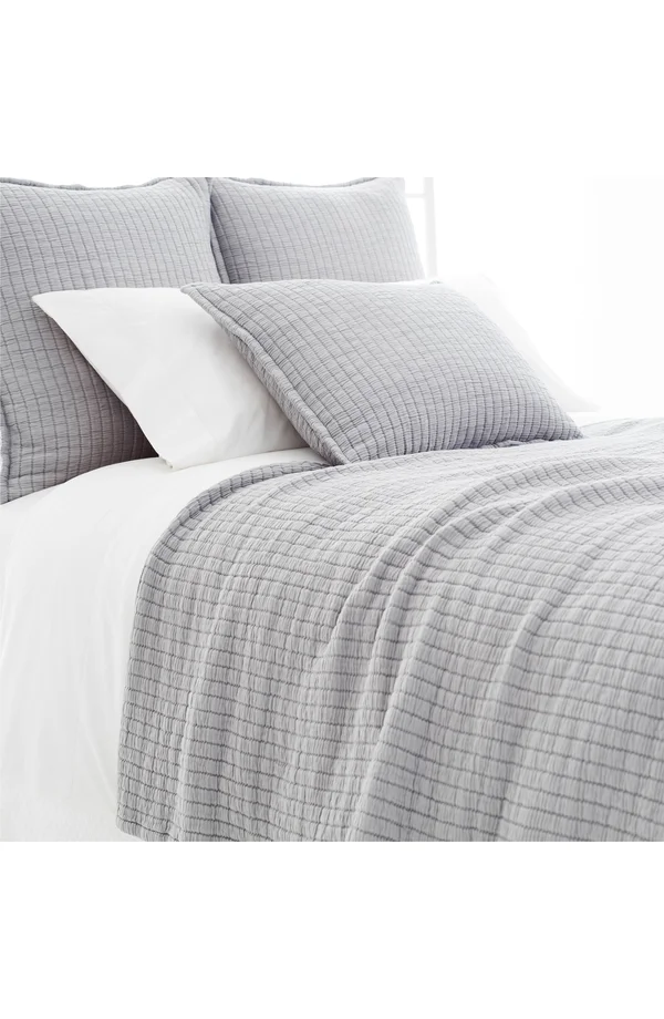 Pine Cone Hill Boyfriend Grey Matelasse Coverlet King