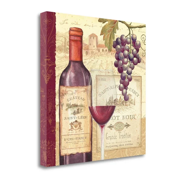Tangletown Fine Art Wine Tradition I by Daphne Brissonnet, Giclee Print on Gallery Wrap Canvas