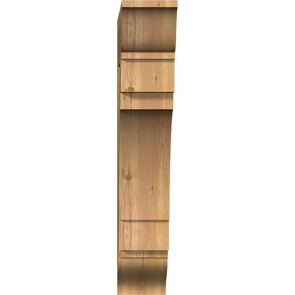 Ekena Millwork BKT06X26X34MRC01RWR 6x22W x 26x22D x 34x22H Merced Traditional Rough Sawn BRACKET, Western Red Cedar