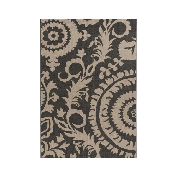 Surya Alfresco ALF-9615 Black Area Rug 5&3x22 x 7&6x22