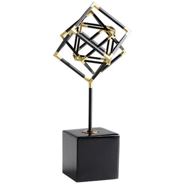All The Right Angles Sculpture, Medium, Cyan Design 09096