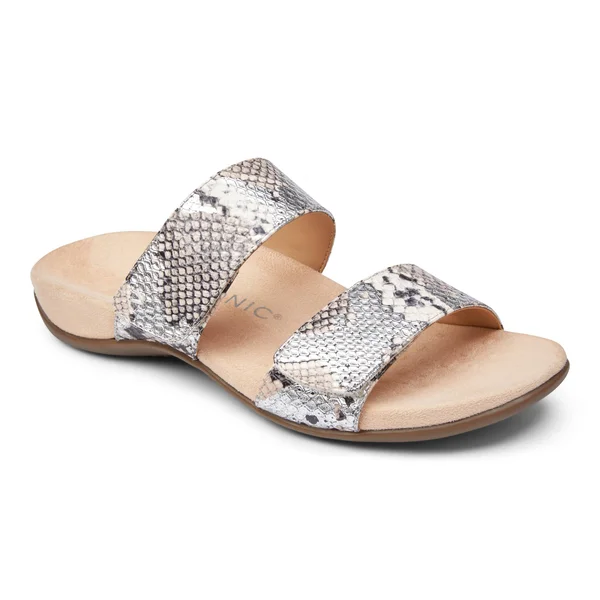 Vionic Randi Women's Slide Orthotic Sandal Silver Boa - 11 Wide