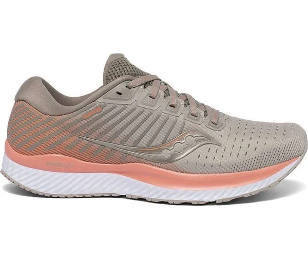 Saucony Women's Guide 13 - 8 - Sky Grey, Coral