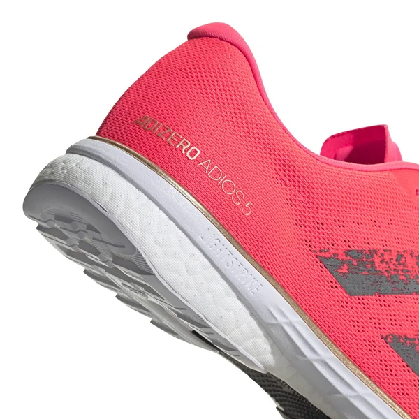 Adidas Adizero Adios 5 Boost Mens Running Shoes - Pink-7.5