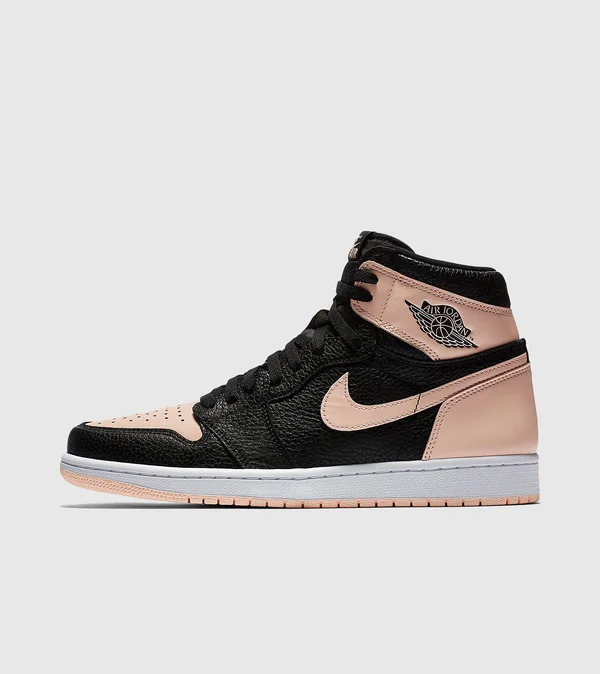 Nike Men's Air Jordan Retro 1 High OG Basketball Shoes, Pink/Black - Size 8.5