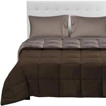 Bare Home Premium 1800 Series Ultra-Soft Microfiber Reversible Bed-in-a-Bag - Infant Unisex, Size: Full-XL, Brown